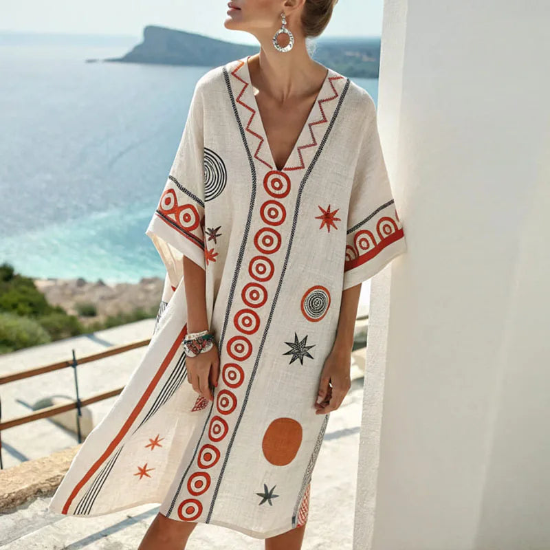 Elegante abito da spiaggia in seta per look estivi indimenticabili. 0