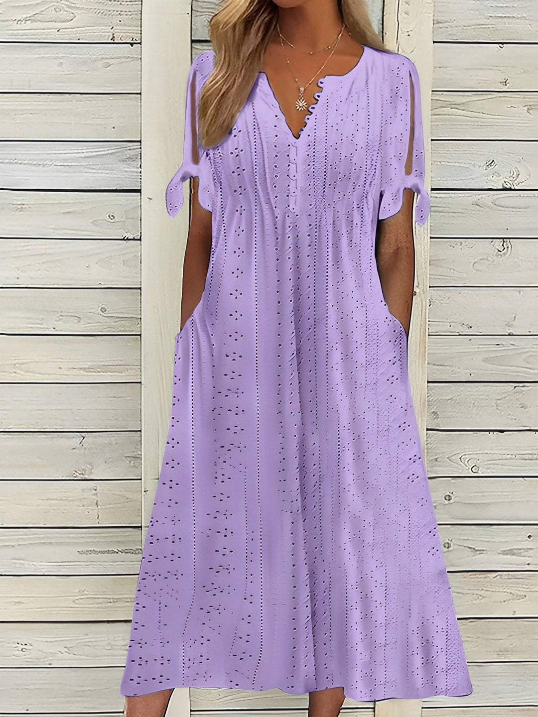 Elena - Abito midi boho con dettagli cut-out 1