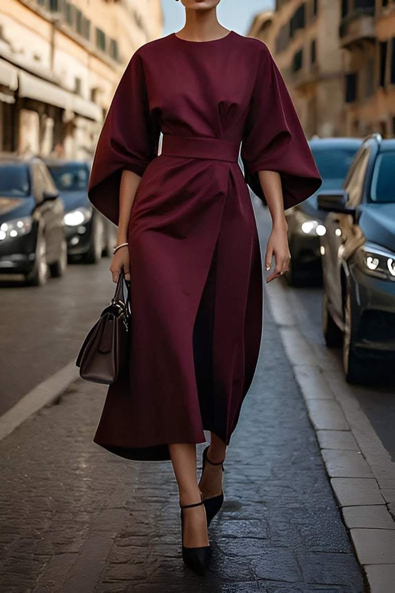 Elena - Elegante abito ampio con cintura per donne 6