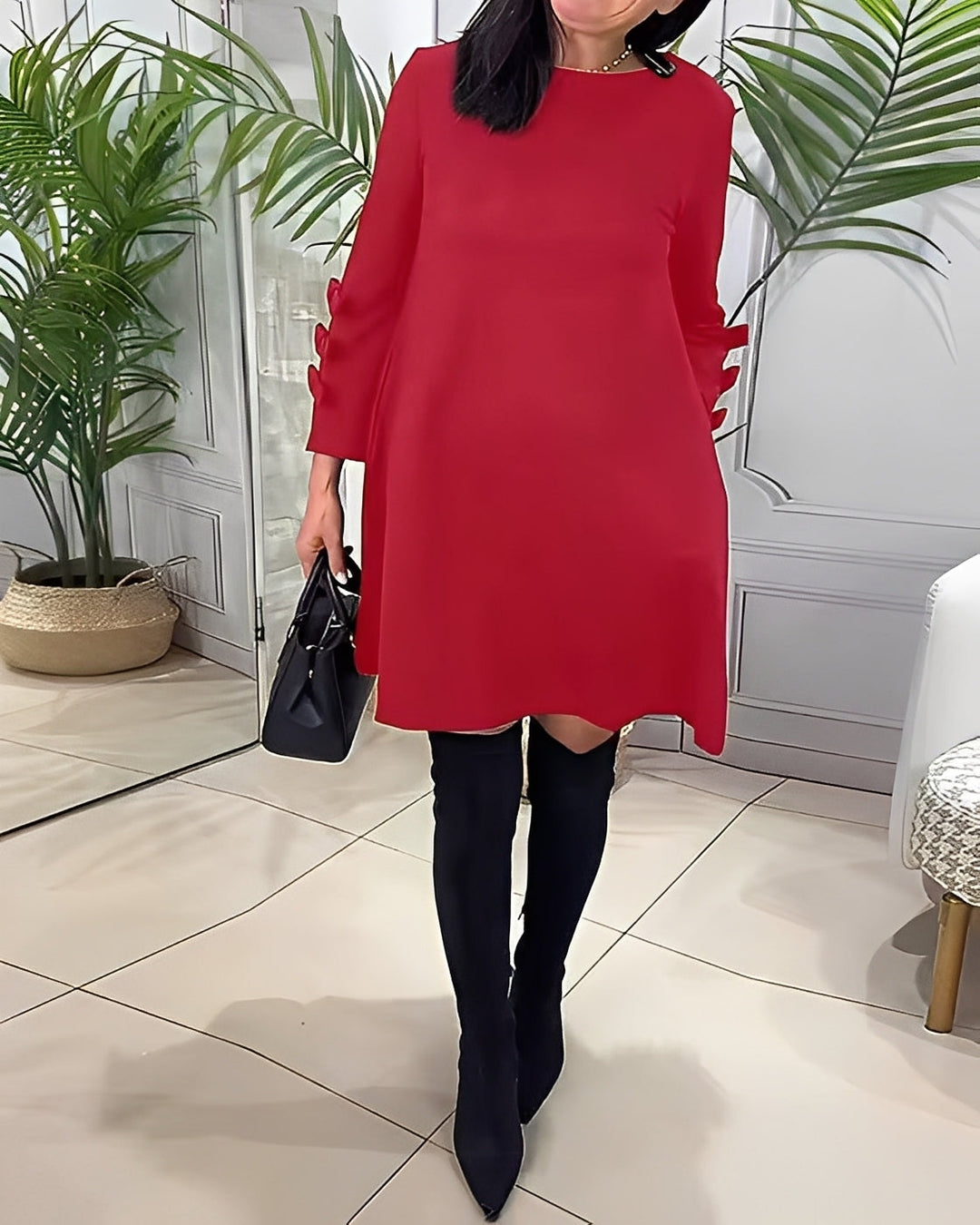 Elenora - Abito elegante con maniche lunghe per donne 0
