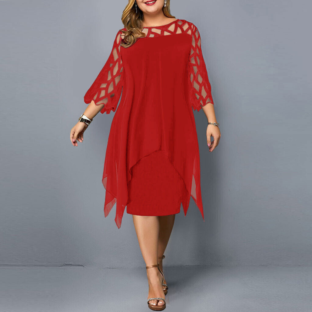Elinor - Elegante Abito Midi Taglie Forti per Donne 2