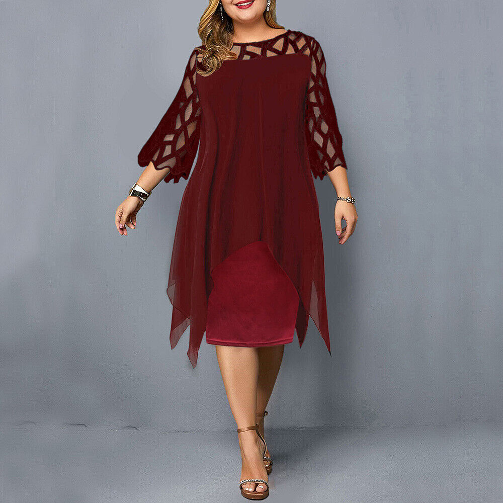 Elinor - Elegante Abito Midi Taglie Forti per Donne 3