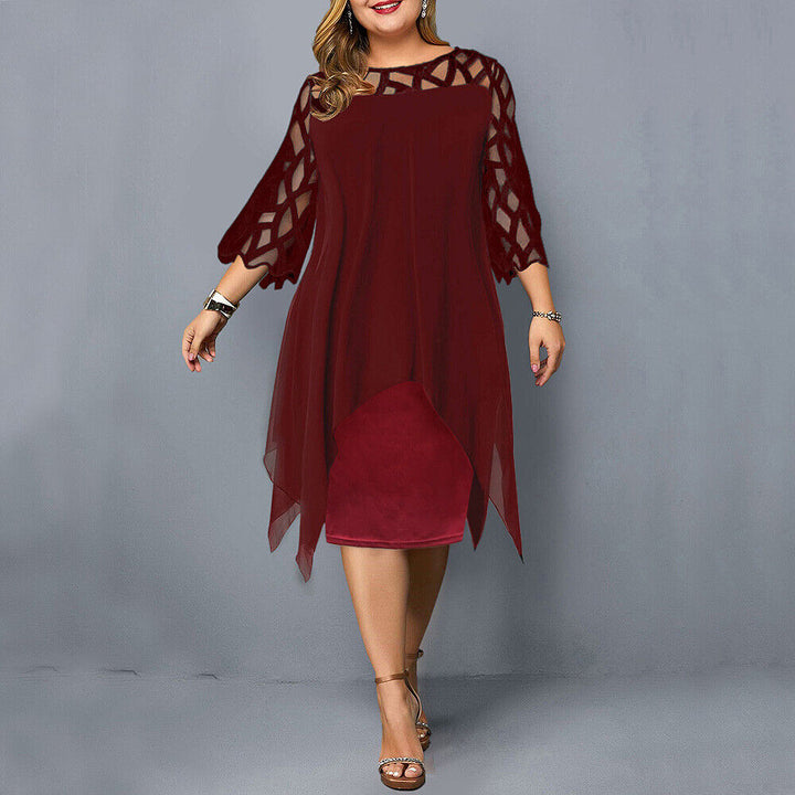 Elinor - Elegante Abito Midi Taglie Forti per Donne 3