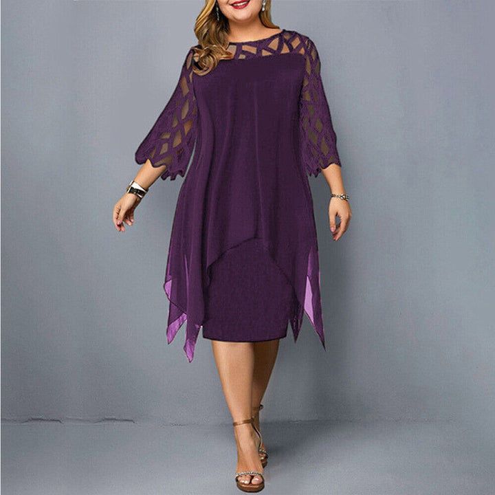 Elinor - Elegante Abito Midi Taglie Forti per Donne 4