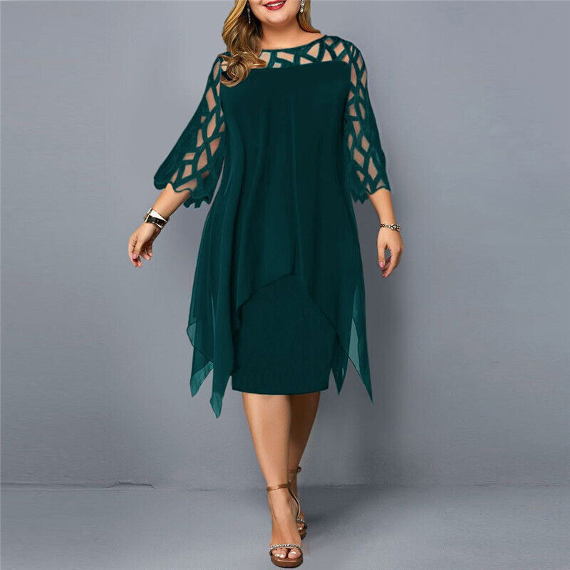 Elinor - Elegante Abito Midi Taglie Forti per Donne 5