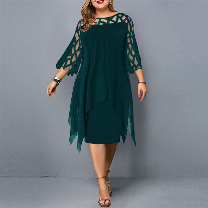 Elinor - Elegante Abito Midi Taglie Forti per Donne 5