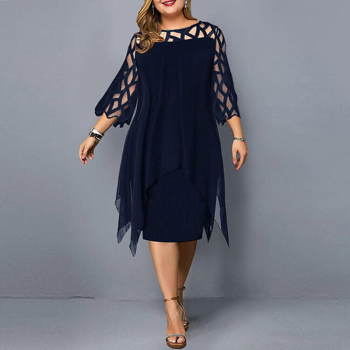 Elinor - Elegante Abito Midi Taglie Forti per Donne 6