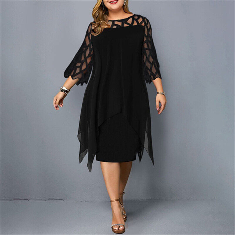 Elinor - Elegante Abito Midi Taglie Forti per Donne 7