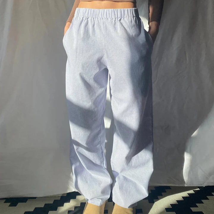 Elis – Pantaloni Donna Gamba Larga a Vita Alta 1