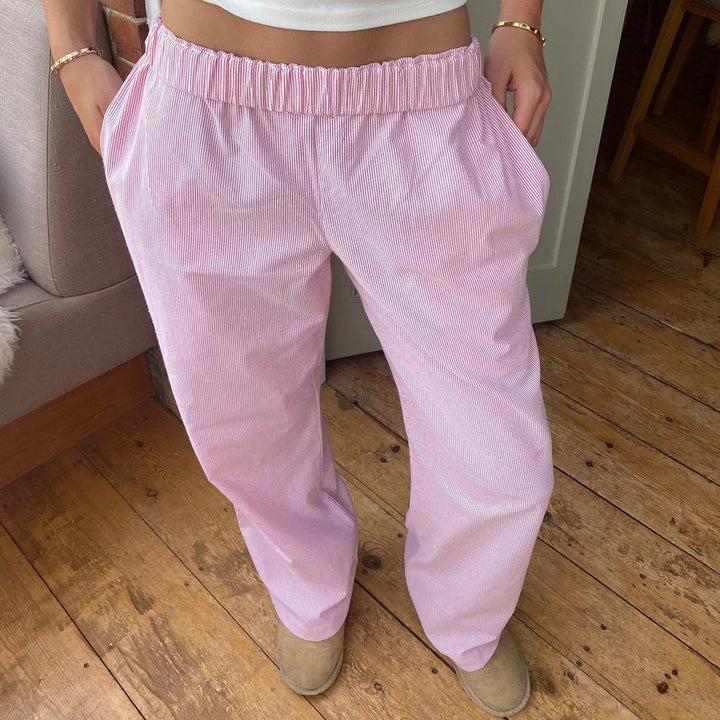 Elis – Pantaloni Donna Gamba Larga a Vita Alta 4