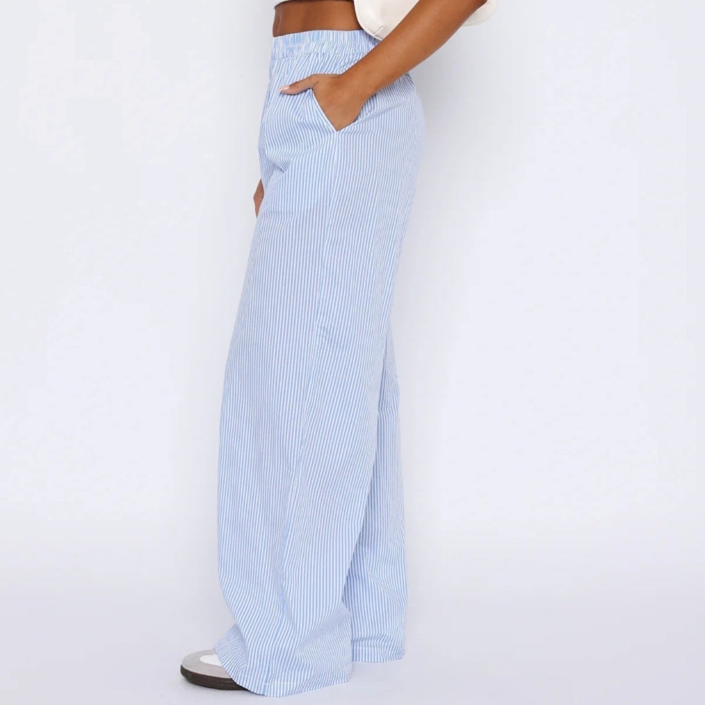 Elis – Pantaloni Donna Gamba Larga a Vita Alta 9