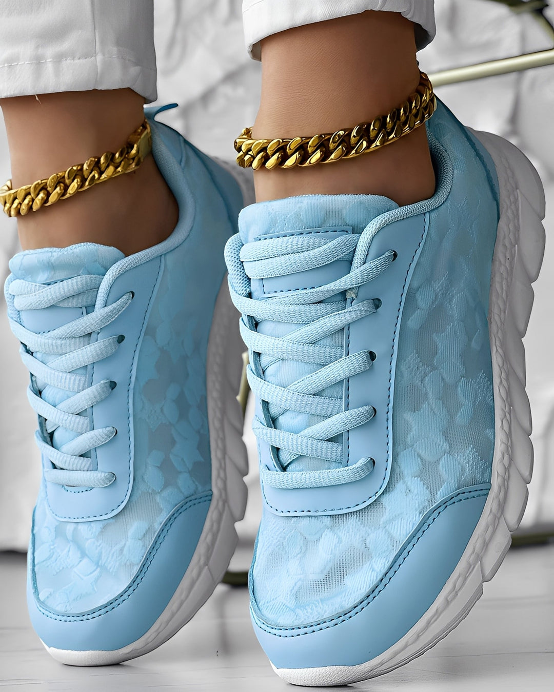 Elisabeth - Casual, traspiranti sneakers con motivo floreale per donne 2