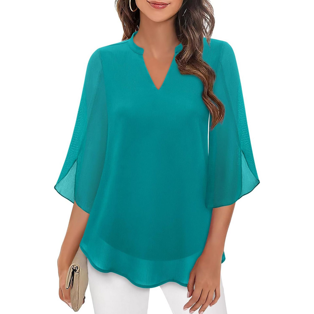 Ella - Blusa comoda con maniche aperte 1