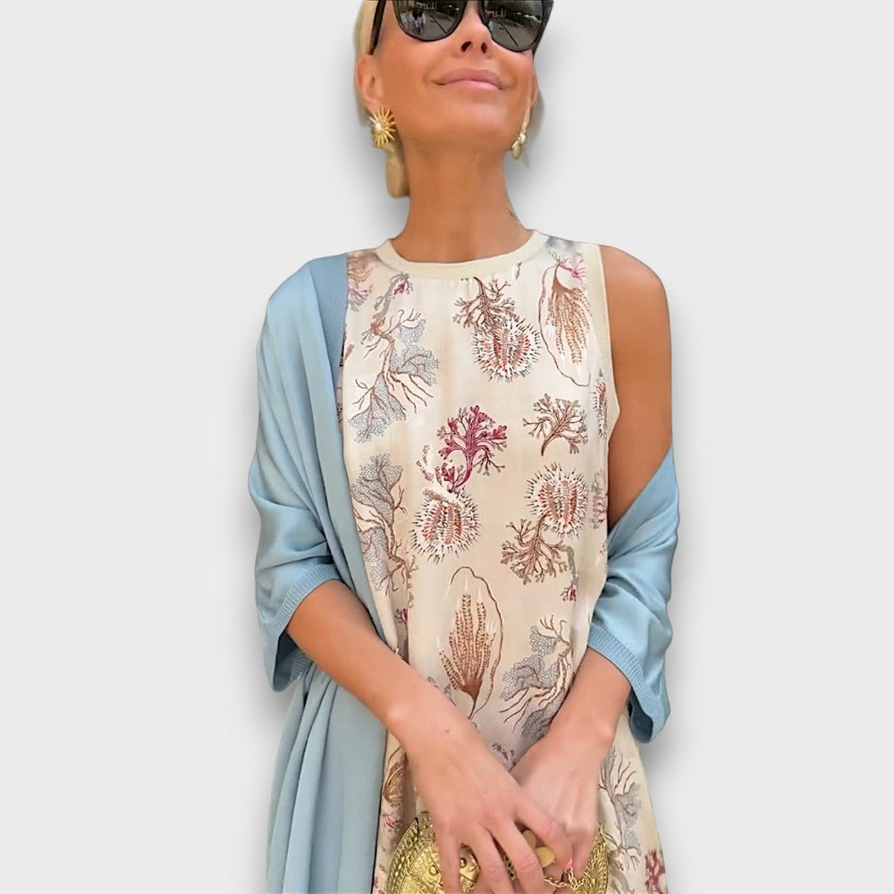 Elveria | Abito maxi con cardigan 1