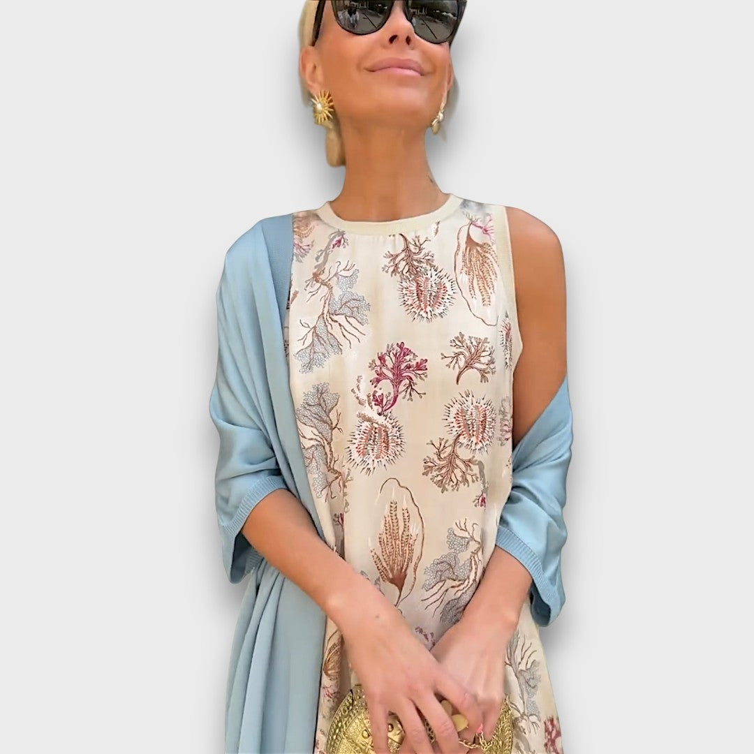 Elveria | Abito maxi con cardigan 1