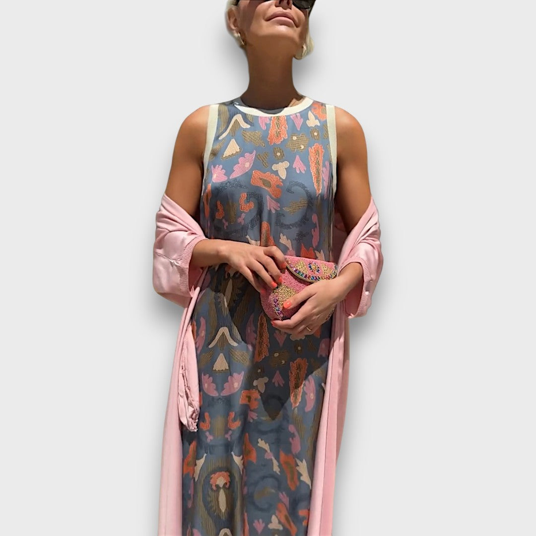 Elveria | Abito maxi con cardigan 4