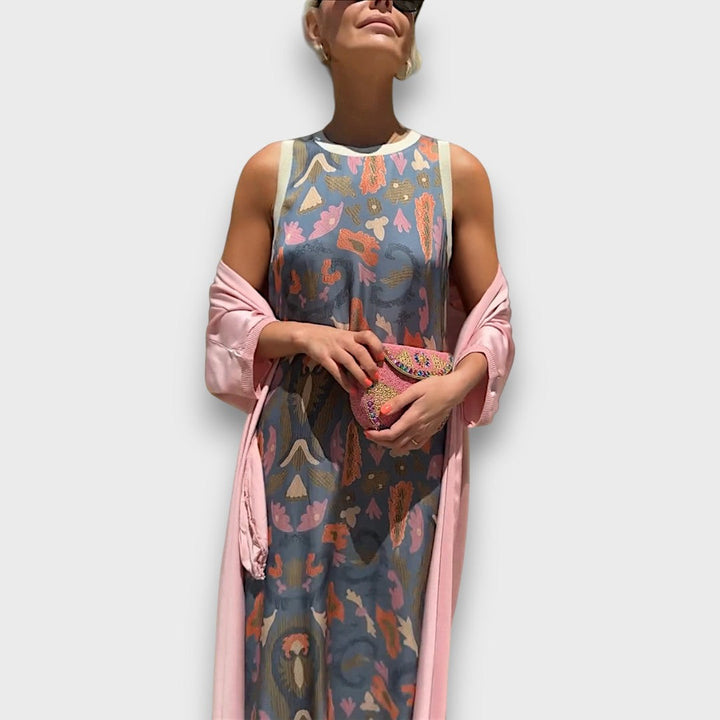 Elveria | Abito maxi con cardigan 4