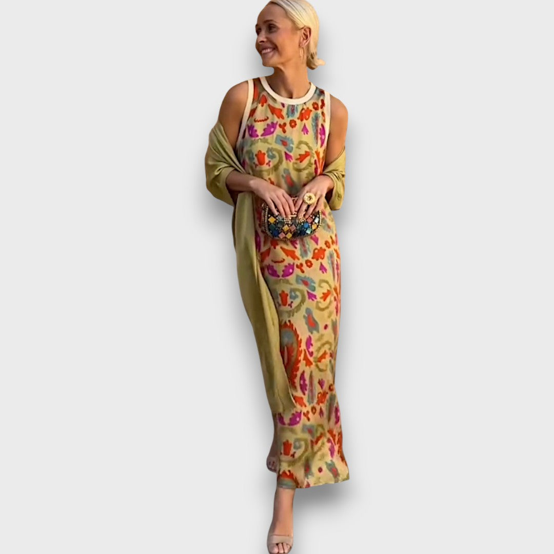 Elveria | Abito maxi con cardigan 6