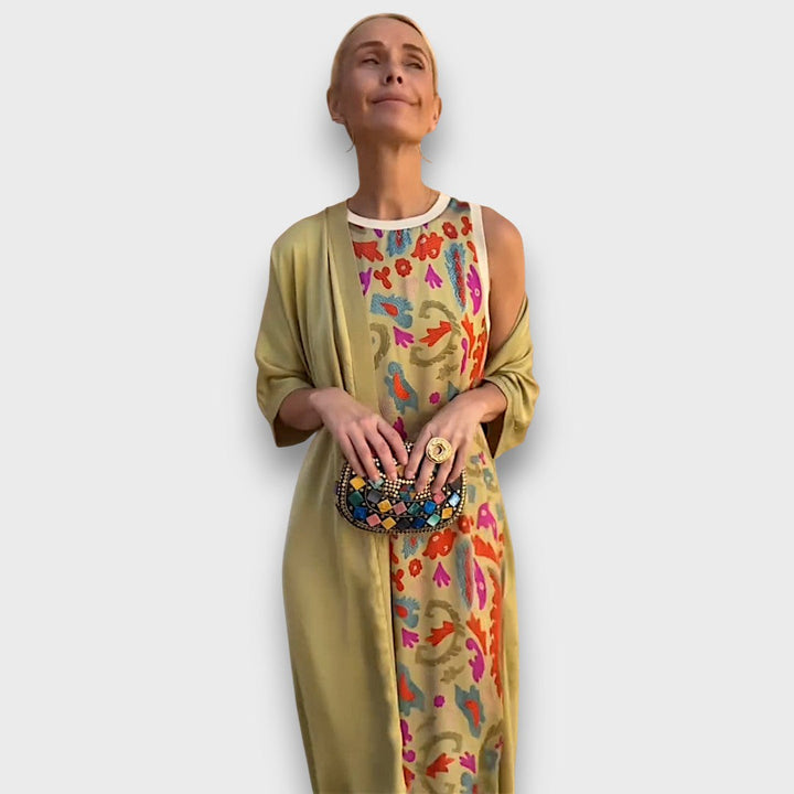 Elveria | Abito maxi con cardigan 7