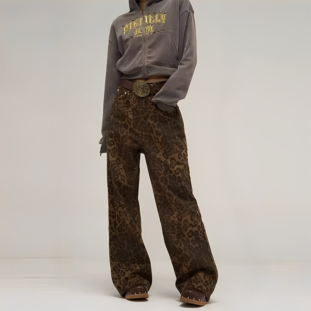 Felecia - Jeans baggy stampate eleganti per donne 0