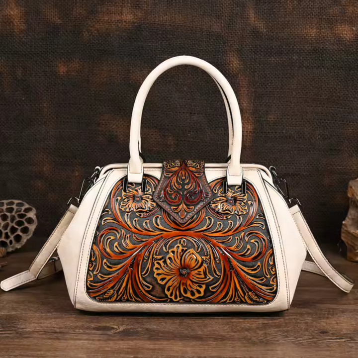 Florina | borsa a mano elegante con motivo floreale 10