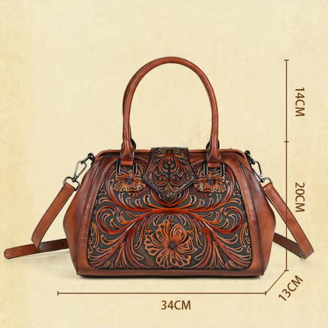 Florina | borsa a mano elegante con motivo floreale 4