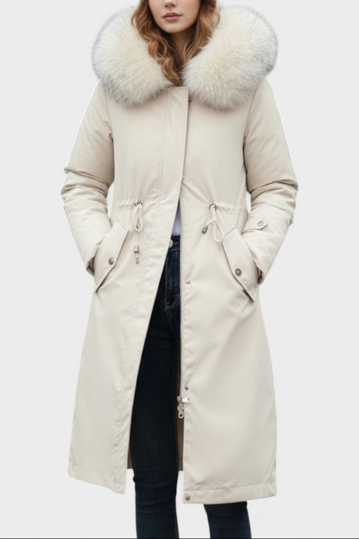 Giada | Cappotto Lungo con Cappuccio e Dettagli Chic 10