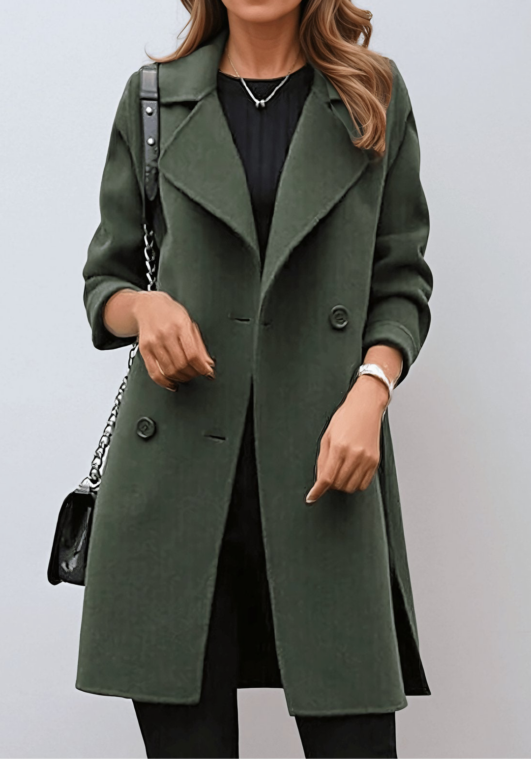 Giulia | Trench Lungo dal Gesto Elegante 0