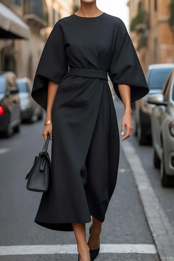 Grace | Abito Elegante con Maniche a Lanterna e Cintura 1