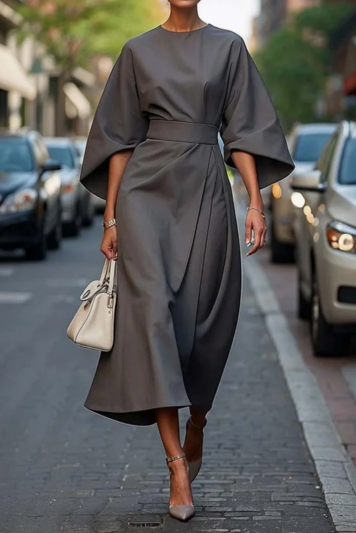Grace | Abito Elegante con Maniche a Lanterna e Cintura 5