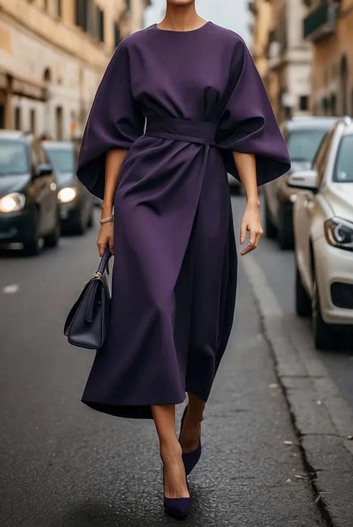 Grace | Abito Elegante con Maniche a Lanterna e Cintura 6