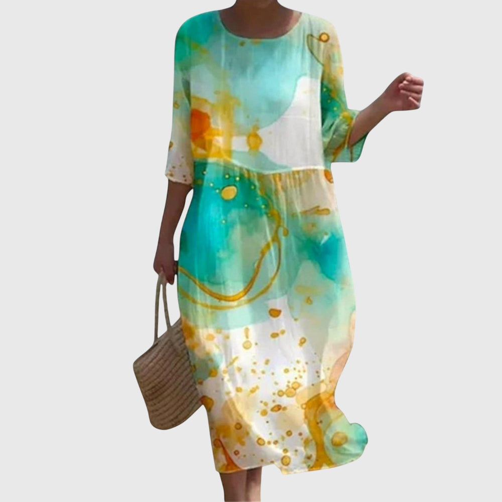 Hayley™ | Elegante abito lungo a fiori 1