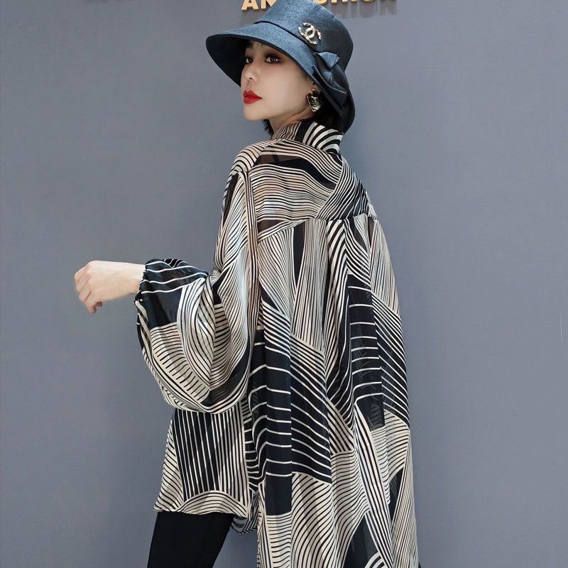 Hazel - Elegante blusa di chiffon con taglio asimmetrico per donne 2