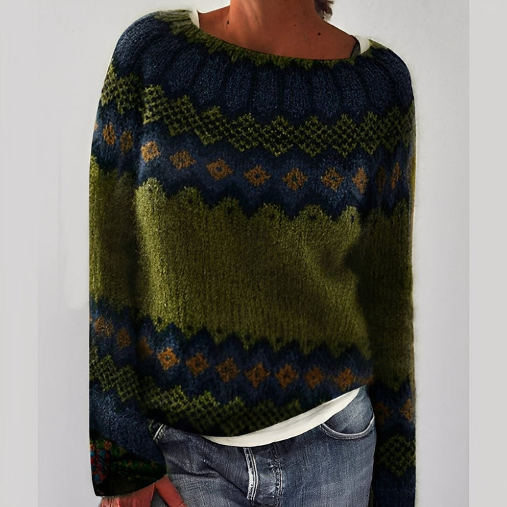 Heather - Classico Maglione a Maglia con Motivo per Donne 7