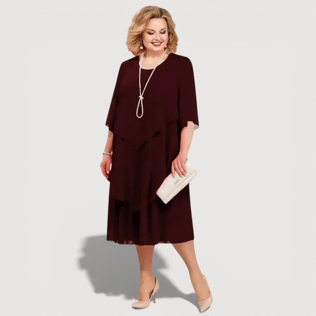 JENIFER – Abito Midi Elegante a Strati 0