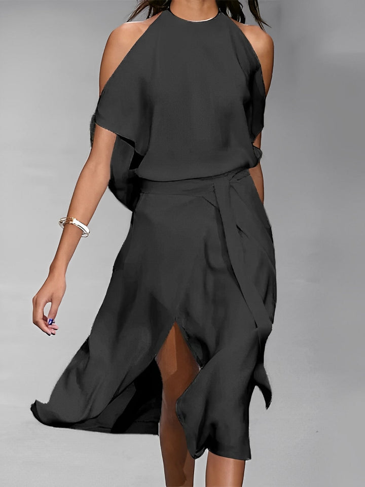Jaylen - Abito elegante con spacco e spalle scoperte 2