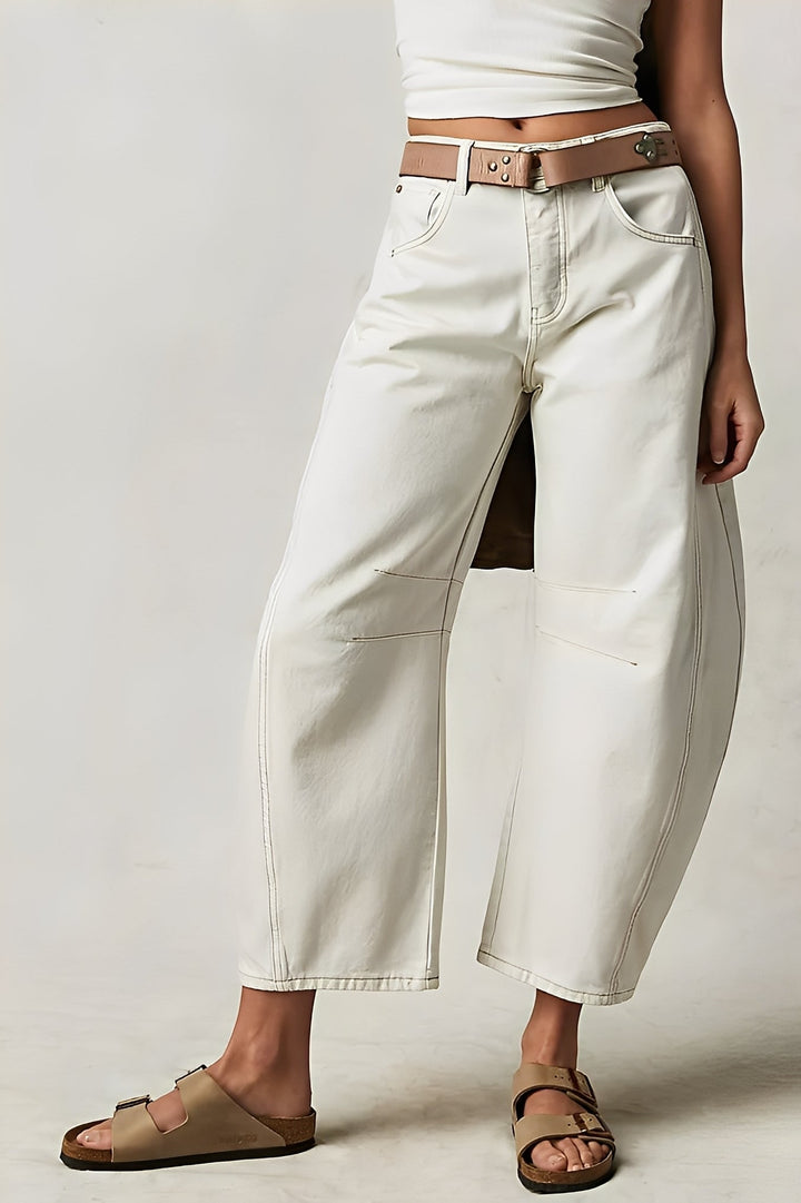 Jocelyn - Jeans casual a gamba larga per donne 0