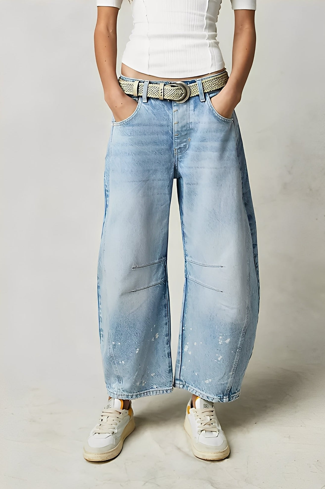 Jocelyn - Jeans casual a gamba larga per donne 1