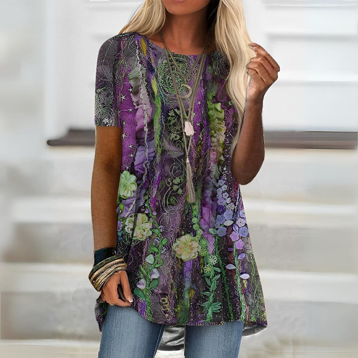 Joisse - Blusa elegante con fantasia floreale 2