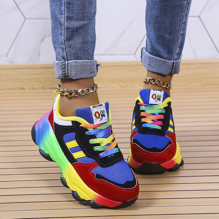 Jolie - Sneakers colorate con suola spessa per donne 1