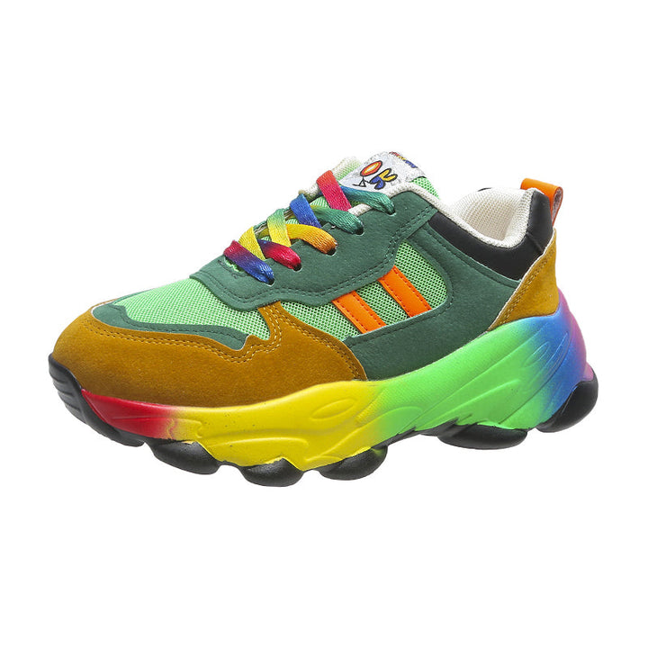 Jolie - Sneakers colorate con suola spessa per donne 4