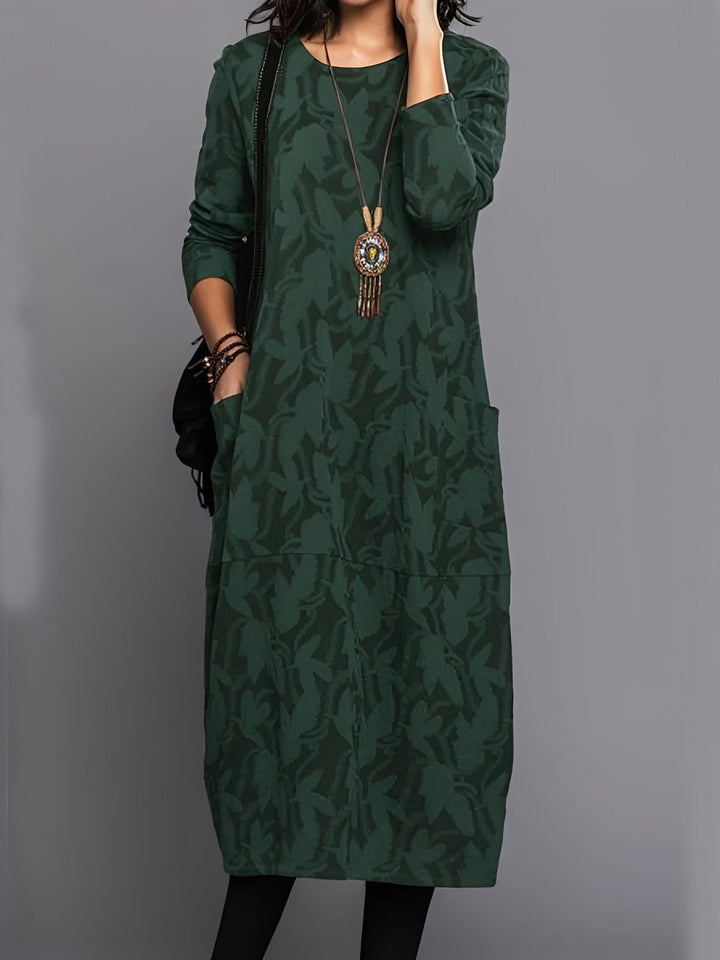 Kadence - Elegante abito a maniche lunghe con stampa per donne 0