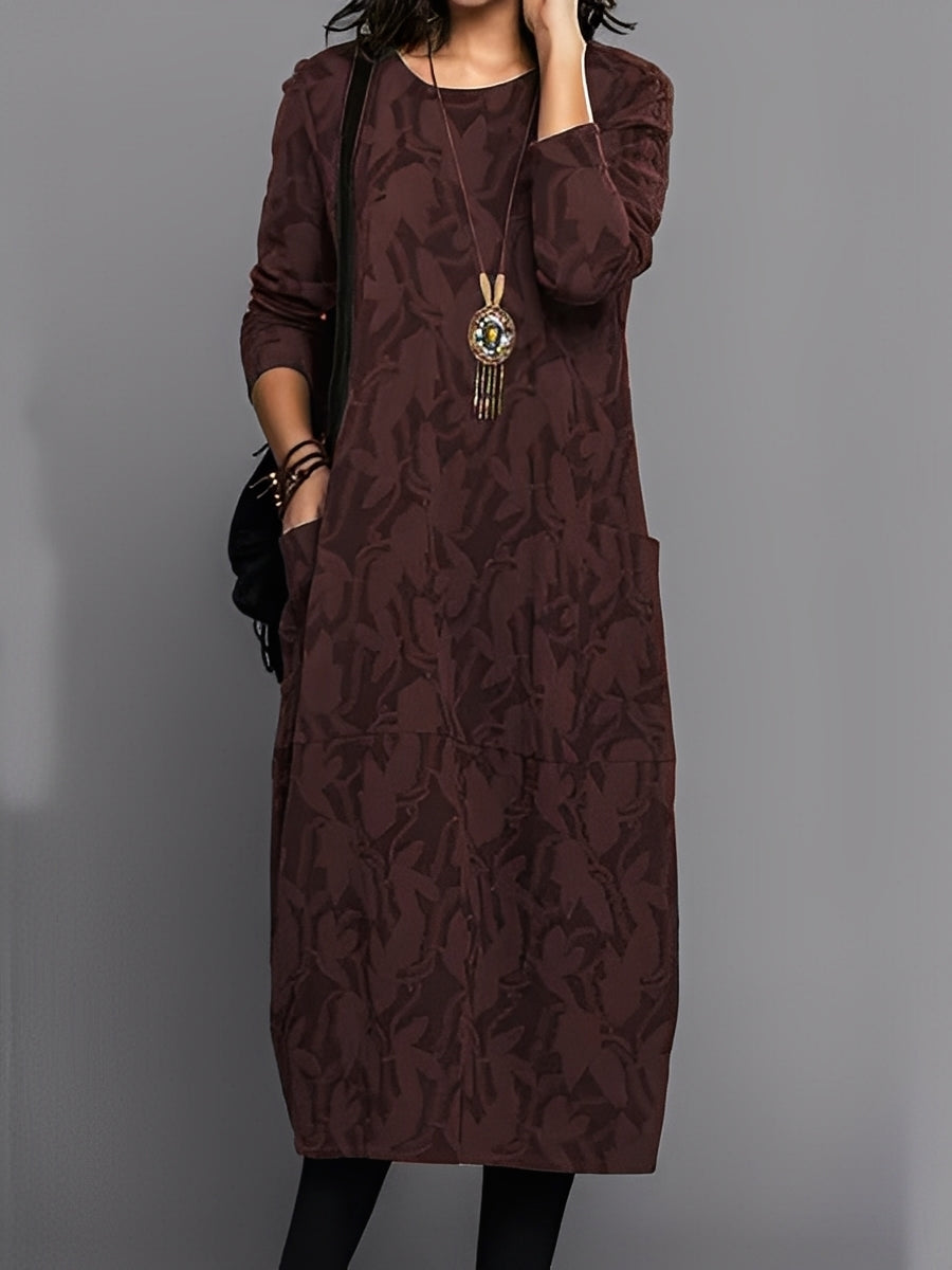Kadence - Elegante abito a maniche lunghe con stampa per donne 4