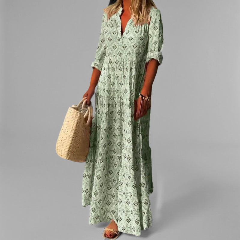 Kaelen - Leggera Camicia di Cotone con Scollo a V 0