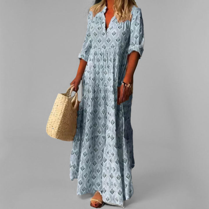 Kaelen - Leggera Camicia di Cotone con Scollo a V 2