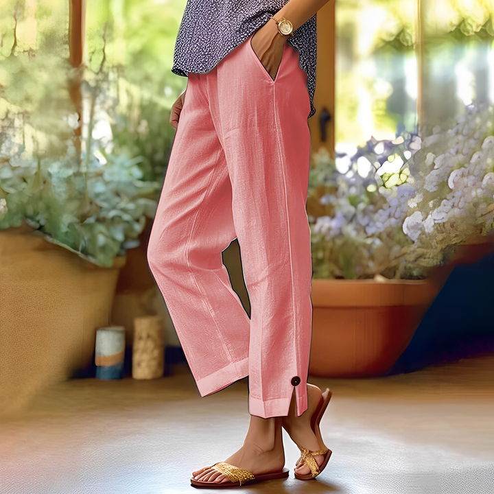 Kassia - Pantaloni estivi casual in lino per donne 2