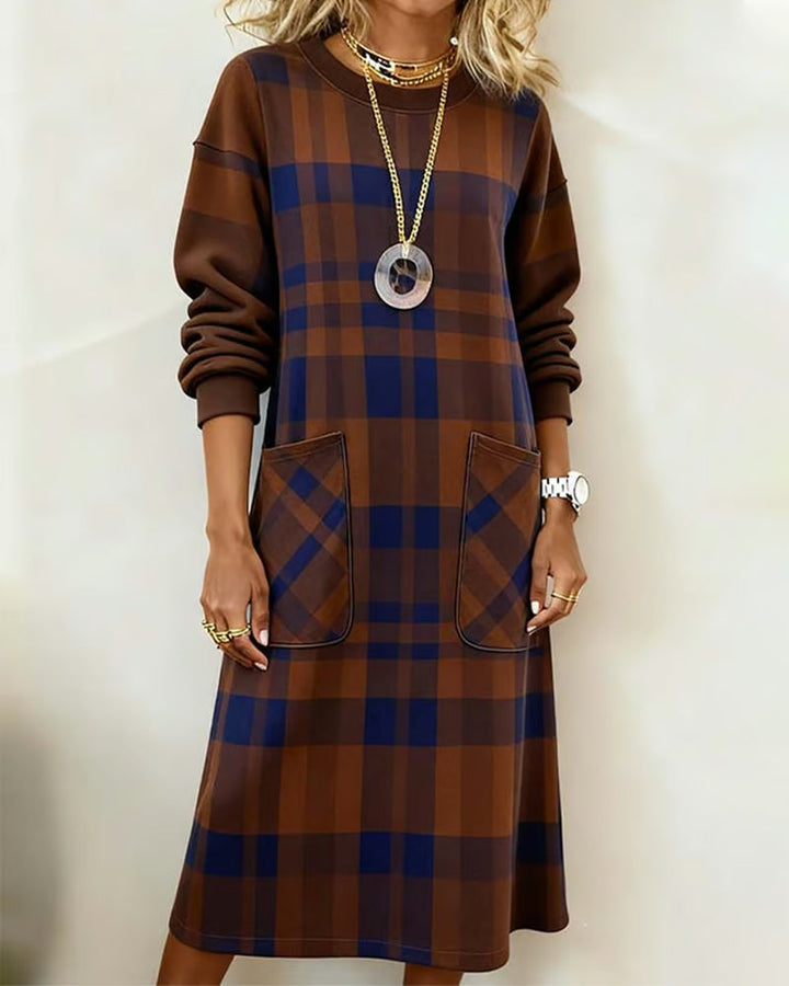 Kathrine™ | Abito Elegante a Quadri da Donna 0