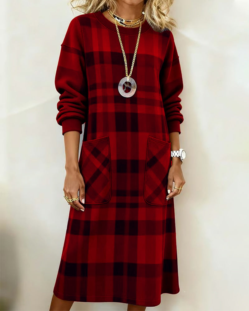 Kathrine™ | Abito Elegante a Quadri da Donna 3