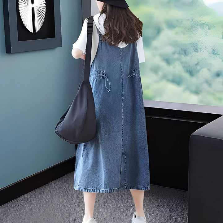 Kelsey - Abito di jeans casual con tasche per donne 2