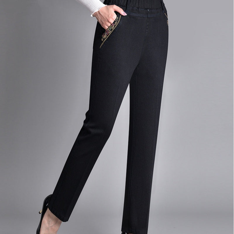 Laluna® | Jeans da donna con tasche laterali e vita elasticizzata 4